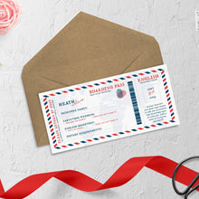 Vintage Airmail // Passport & Boarding Pass Invitations // #4025