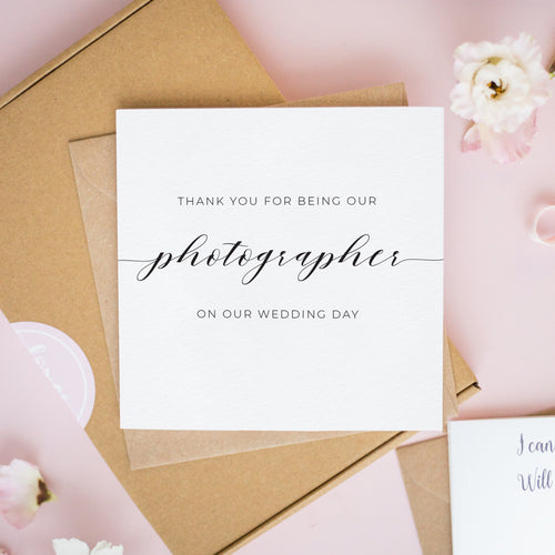 Thank You For Being Our Photographer Card #399