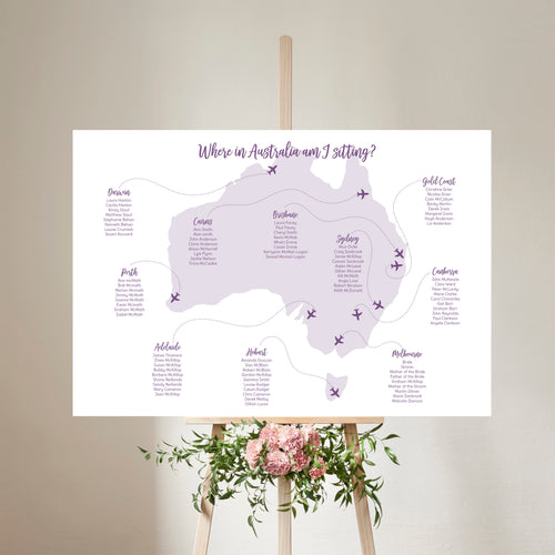 Australia Map, Seating Plans, #41