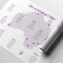 Australia Map, Seating Plans, #41