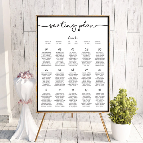 Simple Monochrome, Seating Plans, #45