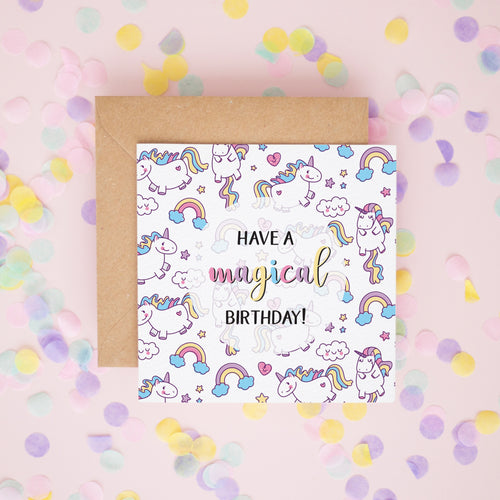 Magical Birthday, Unicorn Birthday Cards