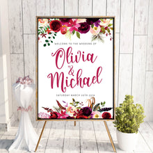 Autumnal Boho Florals // Wedding Welcome Signs // #5009