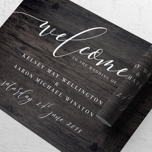 Rustic Wood Effect // Wedding Welcome Signs // #5018