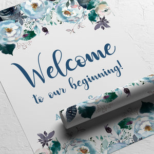 Dusty Blue & Navy // Wedding Welcome Signs // #5025