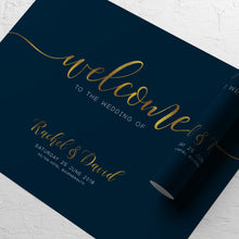 Navy & Gold Metallic // Wedding Welcome Signs // #5035