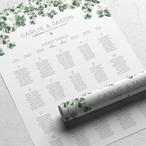 Rustic Eucalyptus, Seating Plans, #55