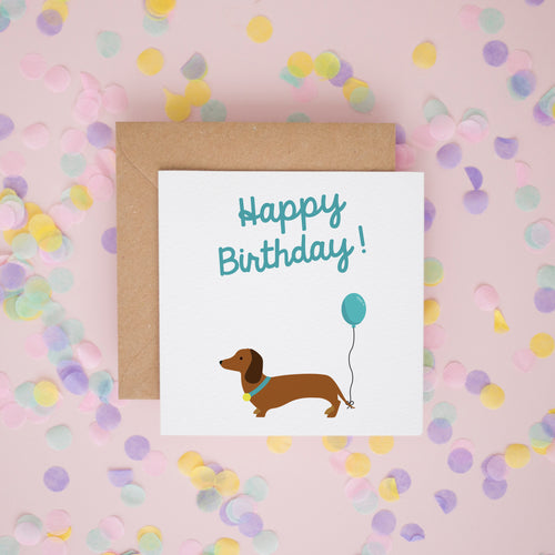 Sausage Dog, Happy Birthday Cards