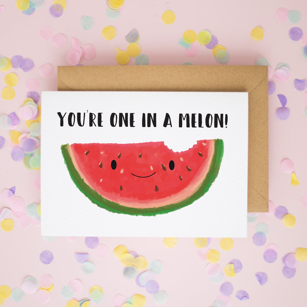 You're One in a Melon, Love Valentine's Cards
