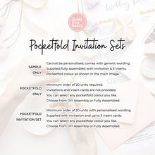 Grey & Dusty Lilac, Pocketfold Invitations, PF-034