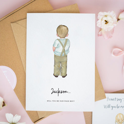 Personalised Page Boy Card