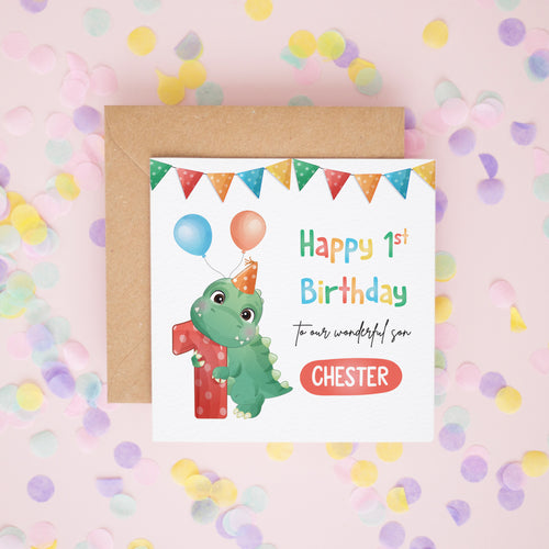 Dinosaur Birthday Boy Card