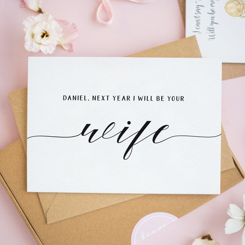Next Year I Will Be Your Wife Card