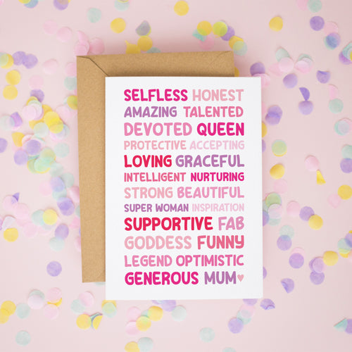 Definition of Mum Mothers Day Card