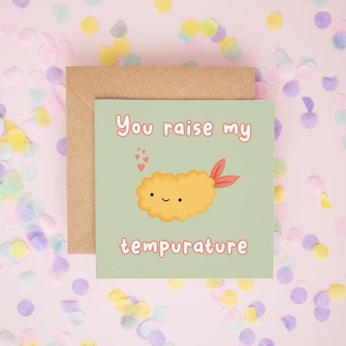 Tempura Prawn Valentine's Card