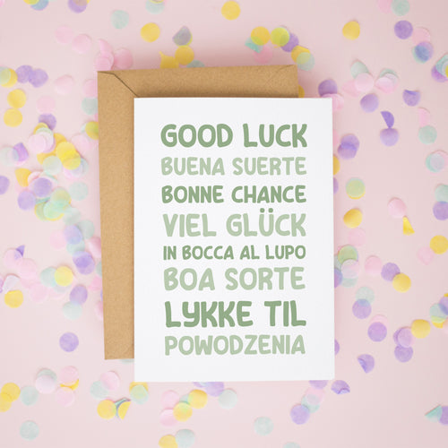Polyglot Good Luck Card