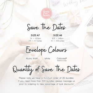 Dusky Pink Flowers, Save the Dates #002