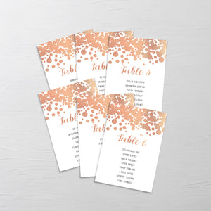 Individual Seating Plan Cards #DTP-001