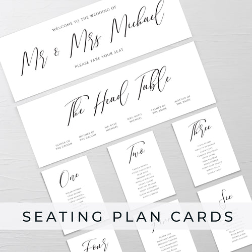 Individual Seating Plan Cards #020
