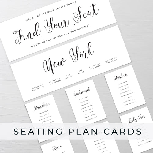 Individual Seating Plan Cards #022