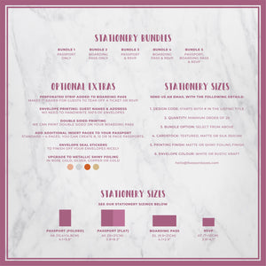Lilac Passport // Passport & Boarding Pass Invitations // #4015