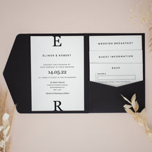 Elegant Monochrome, Pocketfold Invitations, PF-047