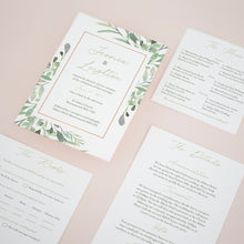 Rustic Greenery, Pocketfold Invitations, PF-052