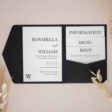 Classy Monochrome, Pocketfold Invitations, PF-053