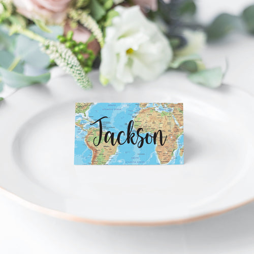 World Map // Wedding Place Cards // #04