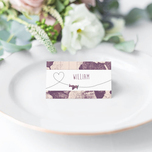Vintage Map // Wedding Place Cards // #07