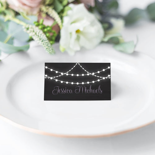 Chalkboard & Fairylights // Wedding Place Cards // #11