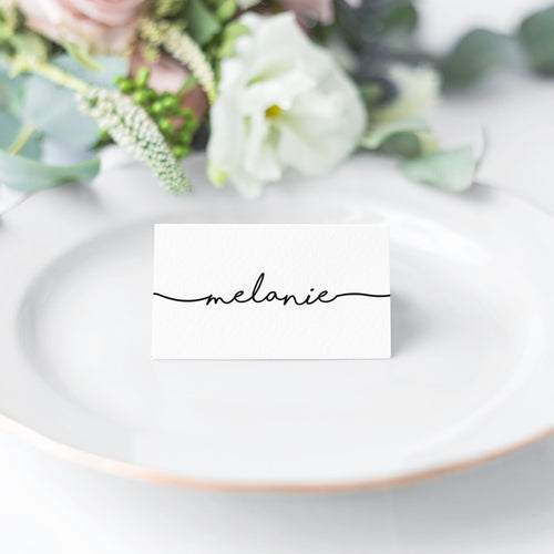 Simple Monochrome // Wedding Place Cards // #13