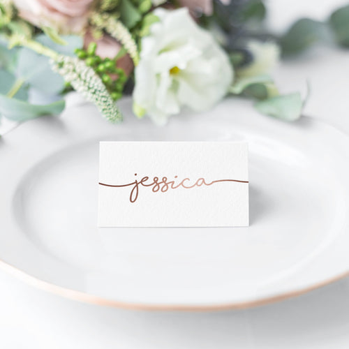 White & Rose Gold // Wedding Place Cards // #28