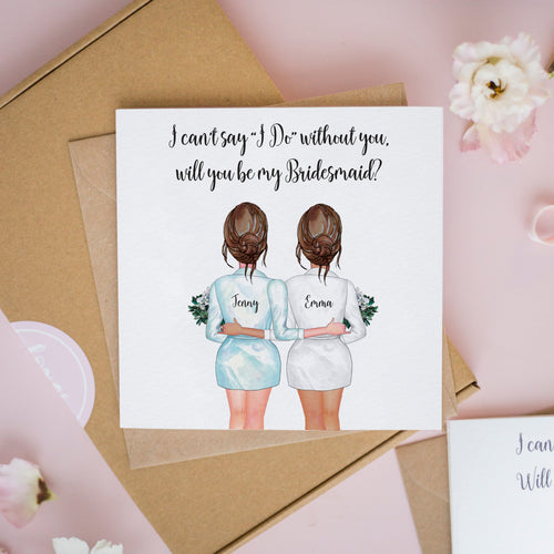 Personalised Bridesmaid Card #398